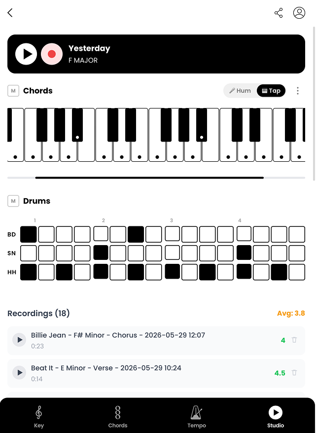Modalys song structure