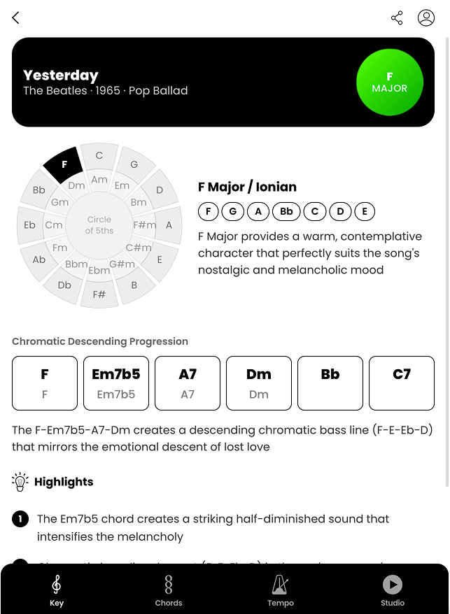 Modalys search and analysis